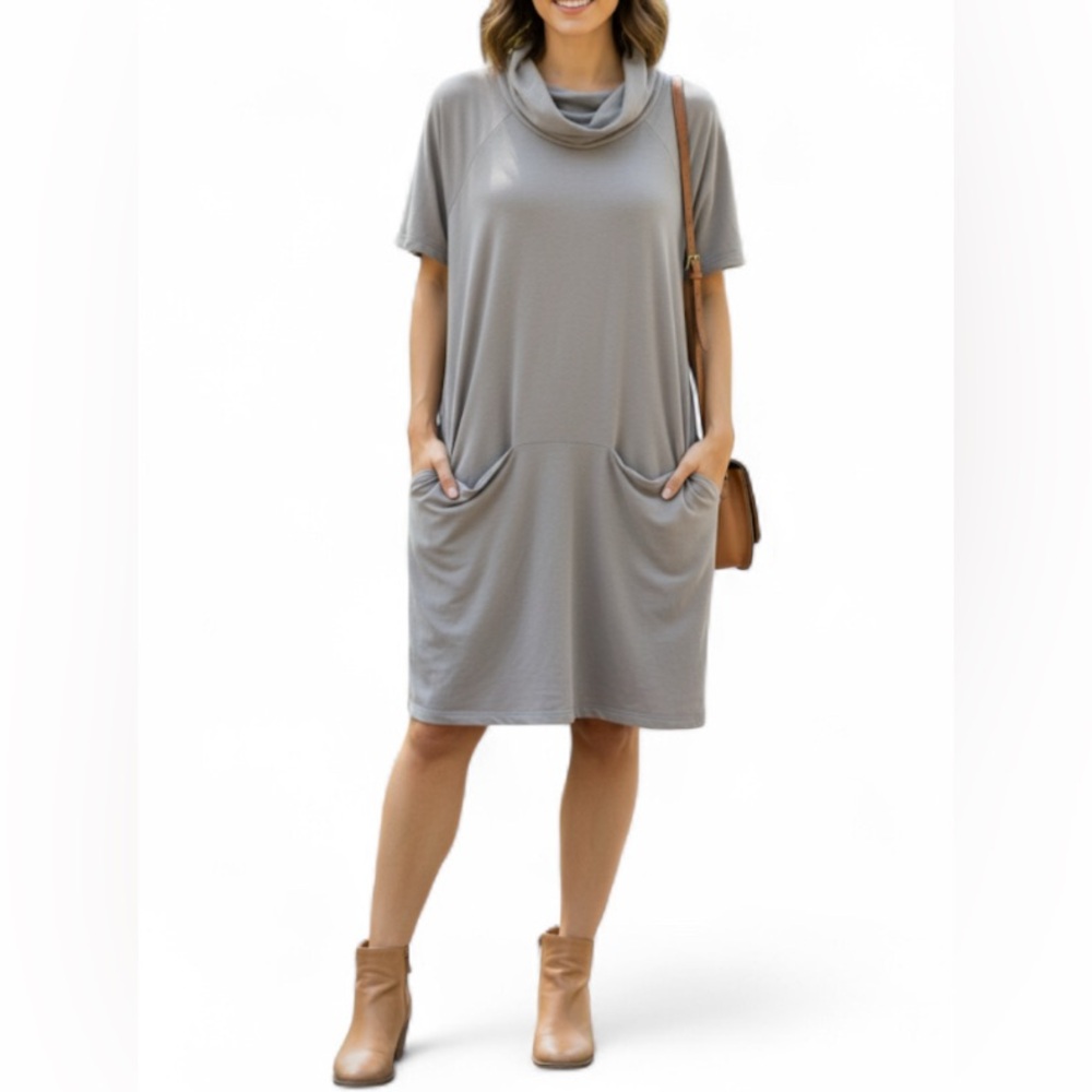 Advika Cowl Neck Tunic Dress XL